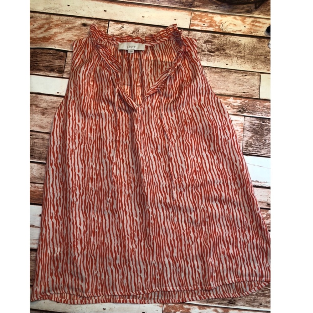 Loft zebra stripe tank